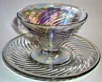 Hocking Spiral Dessert Set