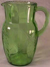 Hocking Green Pitcher