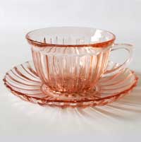 Hocking Fortune Cup and Saucer
