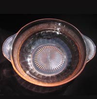 Hocking Coronation Closed Handled Berry  Bowl