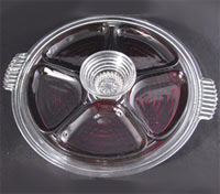 Hocking Manhattan Five Part Relish w/ Inserts
