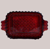 Anchor Hocking Royal Ruby Handled Tray