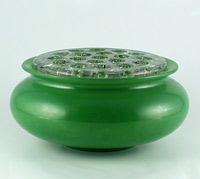 Hocking #  36/3 Flower Bowl w/ #205 Frog
