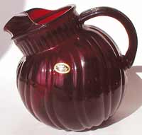 Anchor Hocking Royal Ruby Swirl Pitcher