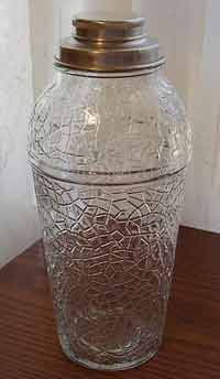 Hocking #  51 Beverage Shaker w/ Crackle Pattern