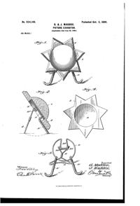 New Martinsville Star Picture Frame Patent  634146-1