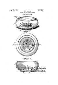 New Martinsville Flower Bowl and Frog Patent 1596716-1