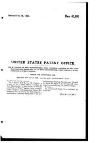 New Martinsville #  10 Sweetmeat Box Design Patent D 63995-2