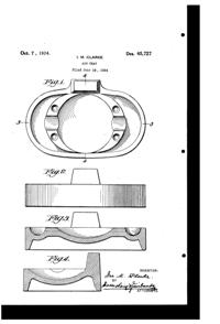 New Martinsville #  14 Ash Tray Design Patent D 65727-1