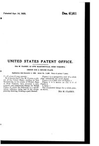 New Martinsville #  10 Relish Design Patent D 67011-2