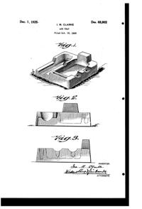 New Martinsville #  20 Ash Tray Design Patent D 68902-1