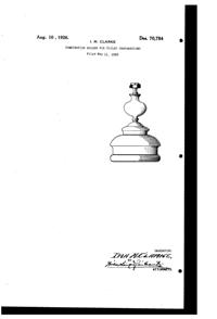New Martinsville #1926/3 Vanity Set Design Patent D 70784-1