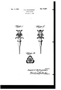 New Martinsville Stopper Design Patent D 71807-1