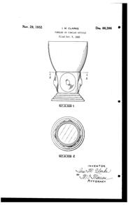 New Martinsville #  37 "Moondrops" or Georgian Tumbler Design Patent D 88398-1