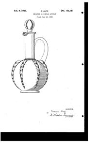 New Martinsville #  42 Radiance Cruet Design Patent D103151-1