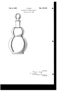 New Martinsville #  42 Radiance Decanter Design Patent D103152-1