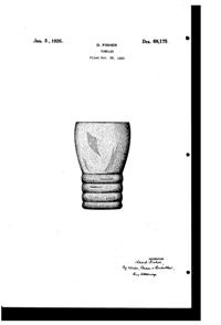 Paden City # 191 Party Line Tumbler Design Patent D 69175-1