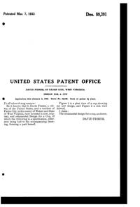 Paden City # 881 Gadroon Cup Design Patent D 89391-2