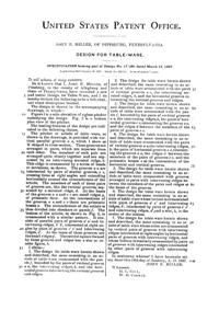 Duncan & Miller #  90 Zippered Block Pitcher Design Patent D 17186-2