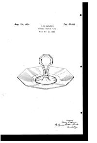 Duncan & Miller #  91 Center Handled Server Design Patent D 65435-1
