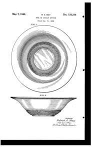 Duncan & Miller # 301 Teardrop Bowl Design Patent D120348-1