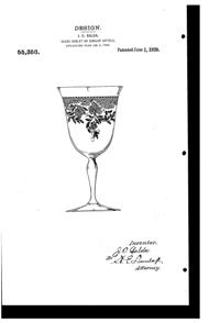 Central # 409 Etch Design Patent D 55356-1
