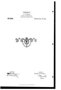 Morgantown # 732 Cecily Etch Design Patent D 47489-1