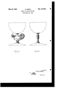 Morgantown Chanticleer Sherbet Design Patent D127443-1