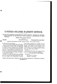 Fostoria # 250 Oriental Etch on #820 Tumbler Design Patent D 50336-2