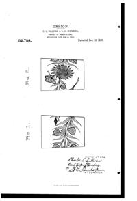 Fostoria Cutting on #820 Tumbler Design Patent D 52758-1