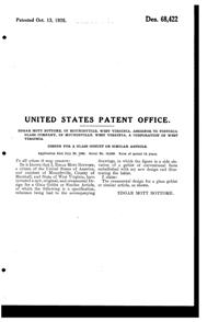 Fostoria # 270 Mystic Etch on #660 Goblet Design Patent D 68422-2
