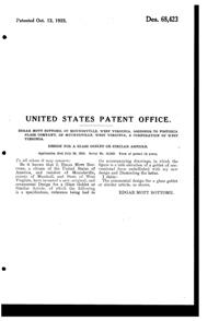 Fostoria # 272 Delphian Etch on #5082 Goblet Design Patent D 68423-2
