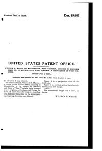 Fostoria #2297 Bowl A Design Patent D 69667-2