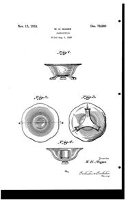 Fostoria #2394 Candlestick Design Patent D 76880-1