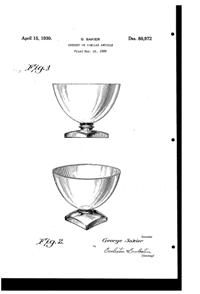 Fostoria #4020 Sherbet Design Patent D 80972-1