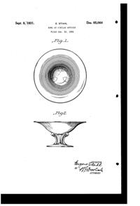 Fostoria #2433 Footed Bowl Design Patent D 85064-1