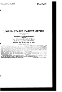 Fostoria #4024 Victorian Footed Tumbler Design Patent D 91166-2