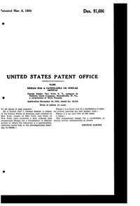 Fostoria #2484 Baroque Duo Candlestick Design Patent D 91686-2