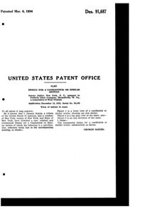 Fostoria #2496 Baroque Trindle Candlestick Design Patent D 91687-2