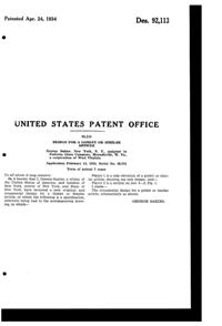 Fostoria #6011 Neo-Classic Goblet Design Patent D 92113-2