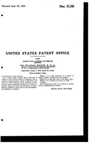 Fostoria #6012 Winchester Goblet Design Patent D 93380-2