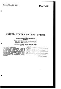 Fostoria #2484 Baroque Candlestick Design Patent D 94442-2