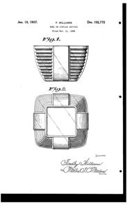 Fostoria #2546 Quadrangle Bowl Design Patent D102772-1