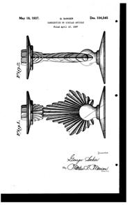 Fostoria #2545 Flame Candlestick Design Patent D104545-1