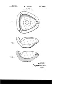 Fostoria Ash Tray Design Patent D152474-1