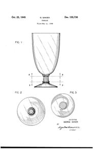 Fostoria #6033 Mademoiselle Footed Tumbler Design Patent D155738-1
