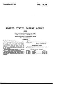 Fostoria # 338 Chintz Etch on #2630 Century Plate Design Patent D156598-2