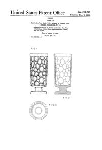 Fostoria #2806 Pebble Beach Footed Tumbler Design Patent D216269-1