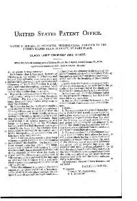 U. S. Glass Lamp Chimney & Shade Patent  618806-2