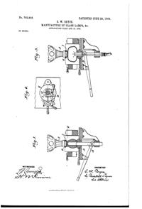 U. S. Glass Lamp Patent  763849-1
